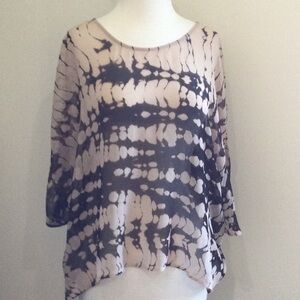 Gypsy silk tie dyed top